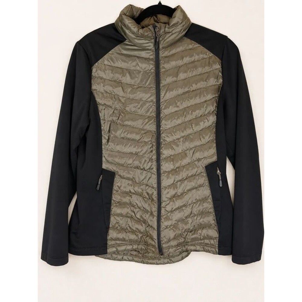 32 Degrees Heat Quilted Hybrid Jacket | Large | Olive & Black